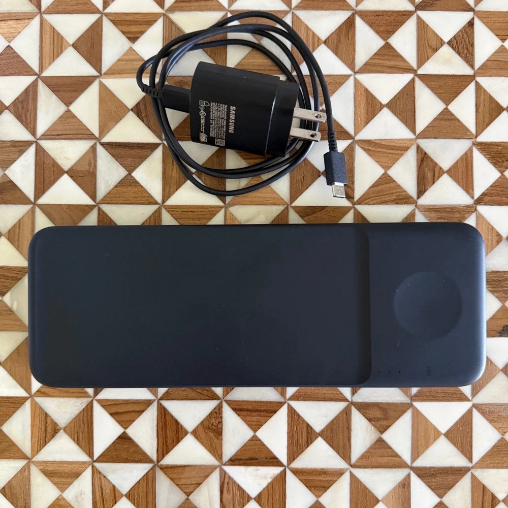 Samsung Wireless Charger Trio EP-P6300 Black 3-in-1 Fast Charging Pad 9W